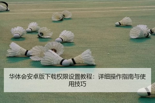 华体会安卓版下载权限设置教程：详细操作指南与使用技巧