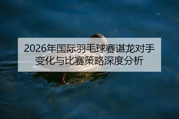 2026年国际羽毛球赛谌龙对手变化与比赛策略深度分析
